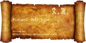 Kutasi Mária névjegykártya